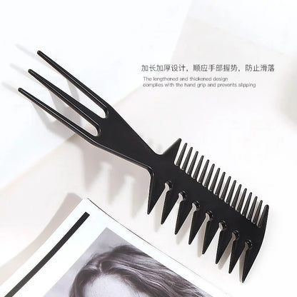 Professional Fish Bone Shape Hair Brush: Double-Sided Tooth Combs for Barber Hair Dyeing and Cutting - Man Hairstyling Tool