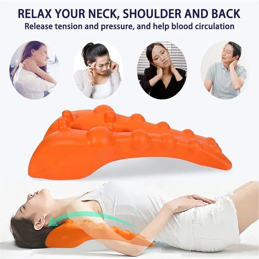 Neck Pain Relief Device - Cervical Traction Massager & Shoulder Stretcher | Trigger Point Tool for Neck Relief