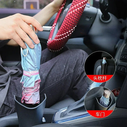 Waterproof Car Umbrella Storage Rack : Creative Multifunctional Fixed Bucket for Car Accessories - Convenient Car Storage Solution