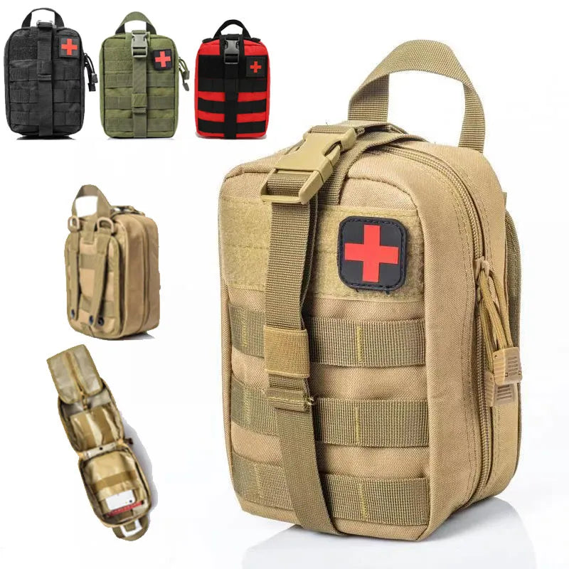 Tactical First Aid Kit: Emergency Outdoor Medical Bag for Army Hunting, Camping - Molle Survival Tool Military EDC Pouch Organizer