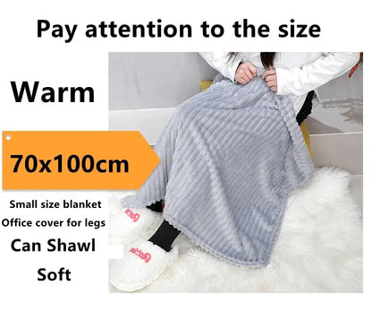 Milk Velvet Blanket 70x100cm - Soft Coral Velvet Air Conditioning Nap Blanket for Bed, Sofa, and Dormitory Use