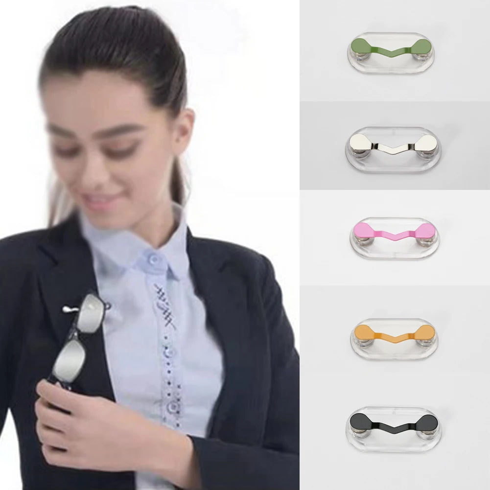 Magnetic Bat-Shaped Eyeglass Holder: Multi-Function Portable Brooch Pin for Glasses & Headsets