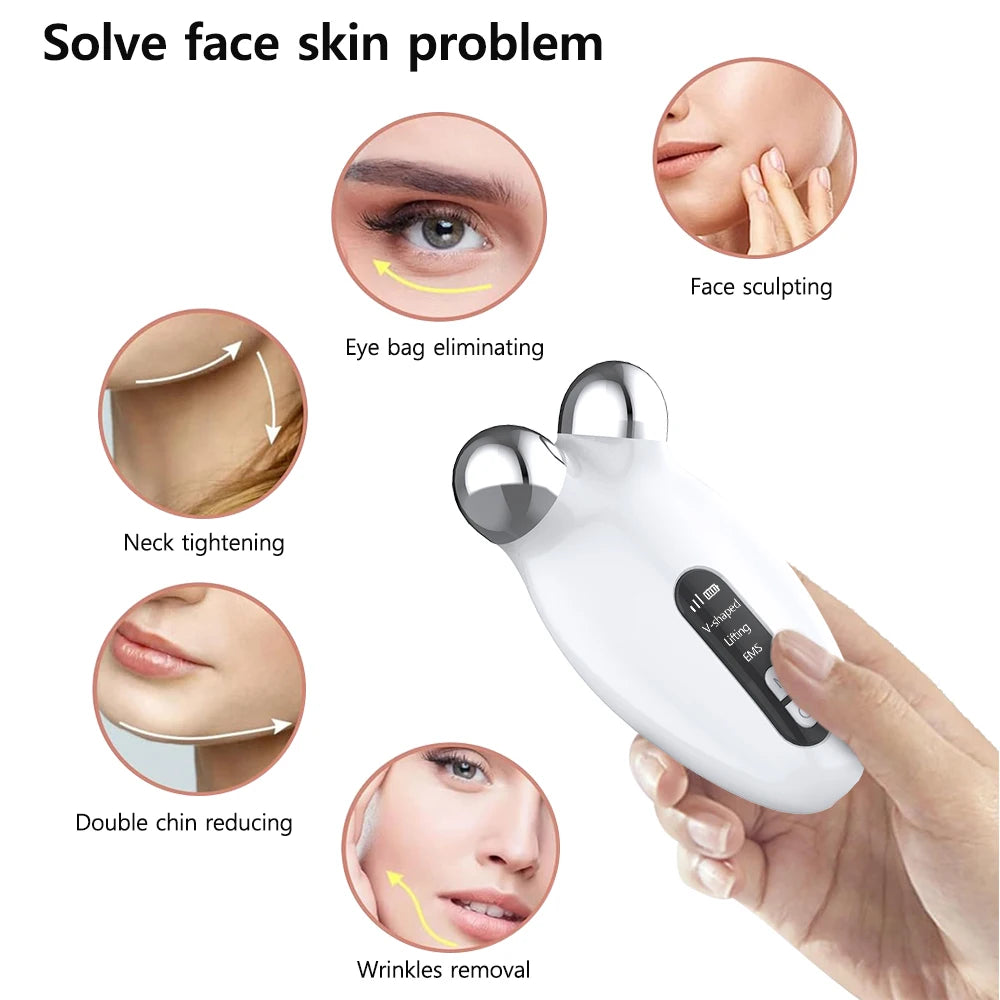 Face Lifting Massager - EMS Microcurrent Wrinkle Lift Machine for Facial Massage and Anti-Wrinkle Care