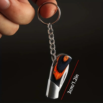 Portable Small Blade Camping Keychain Knife - Stainless Steel Folding Pocket Knife with Key Ring Pendant, Perfect Bag Gift