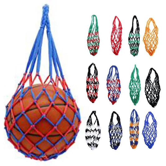 Nylon Drawstring Ball Storage Bag - Multi-Sport Carry Bag for Basketball, Soccer, Volleyball, Football - Youth Self Trainer Kick Net