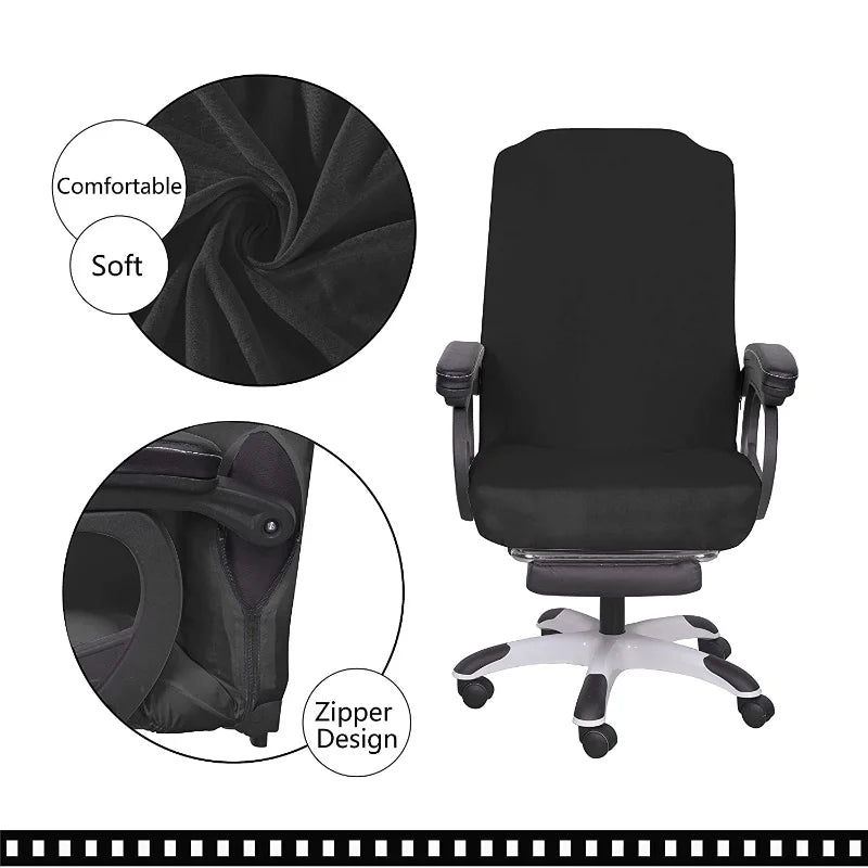 Stretch Spandex Office Chair Covers | Anti-Dirty Computer Seat Cover | Removable Slipcovers for Chairs