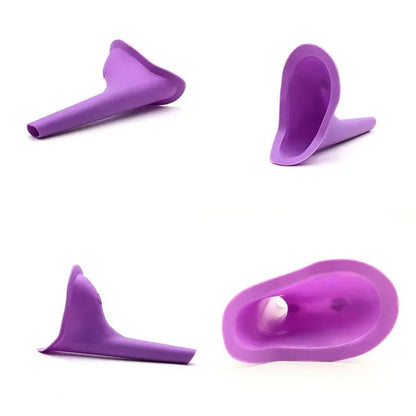 Portable Female Urinal - New Design for Outdoor Travel, Camping, and Emergencies - Soft Silicone Stand-Up Urination Device for Women