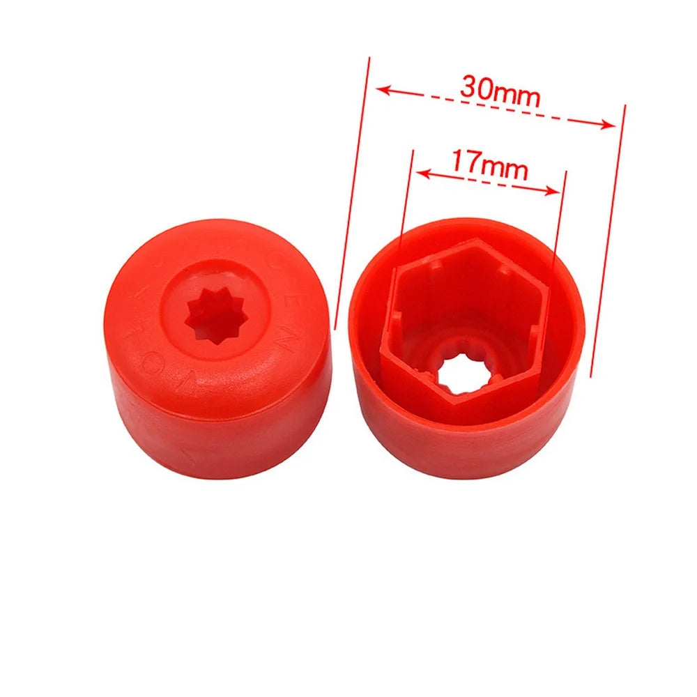 20Pcs Car Wheel Cover Hub Nut Bolt Covers: 17mm Auto Tyre Screws - Exterior Protection Accessories for Volkswagen VW Golf MK4