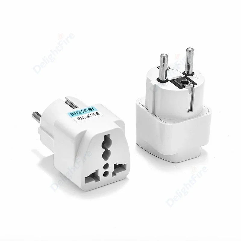 KR Plug Adapter – Universal Multifunction AU/UK/US to EU Electrical Socket, Type E/F Travel Adapter for France & Spain