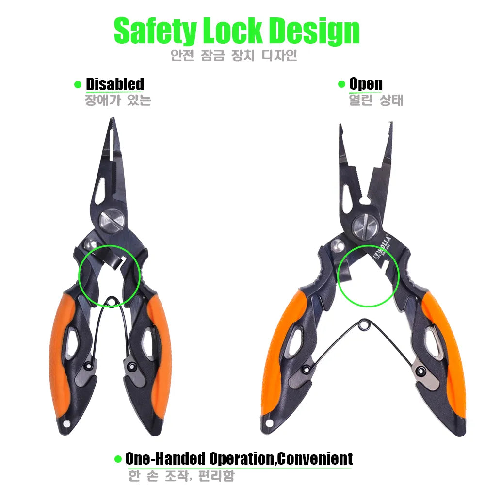 Multifunctional Fishing Pliers | 420 Stainless Steel Body Scissors | Line Cutter & Hooks Remover | Outdoor Fishing Accessories