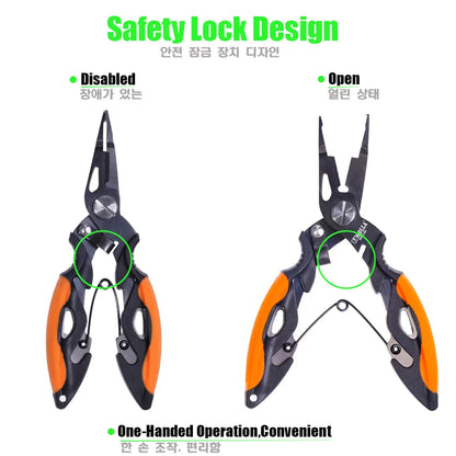 Multifunctional Fishing Pliers | 420 Stainless Steel Body Scissors | Line Cutter & Hooks Remover | Outdoor Fishing Accessories