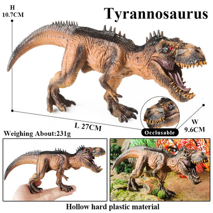 Oenux Dinosaurs World Action Figures - Savage Jurassic Collection Featuring Indominus Rex, Spinosaurus and Triceratops, Ideal Kids Gift