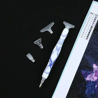 5D DIY Diamond Pen Spot Drill Set – Multifunctional Resin Diamond Embroidery Tool with 5 Pen Heads for Easy Application