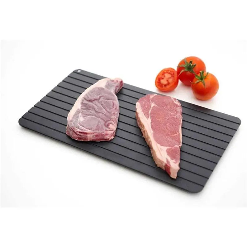 Fast Defrost Tray: Aluminum Alloy Thaw Master for Quick Defrosting of Food, Meat, and Fruit