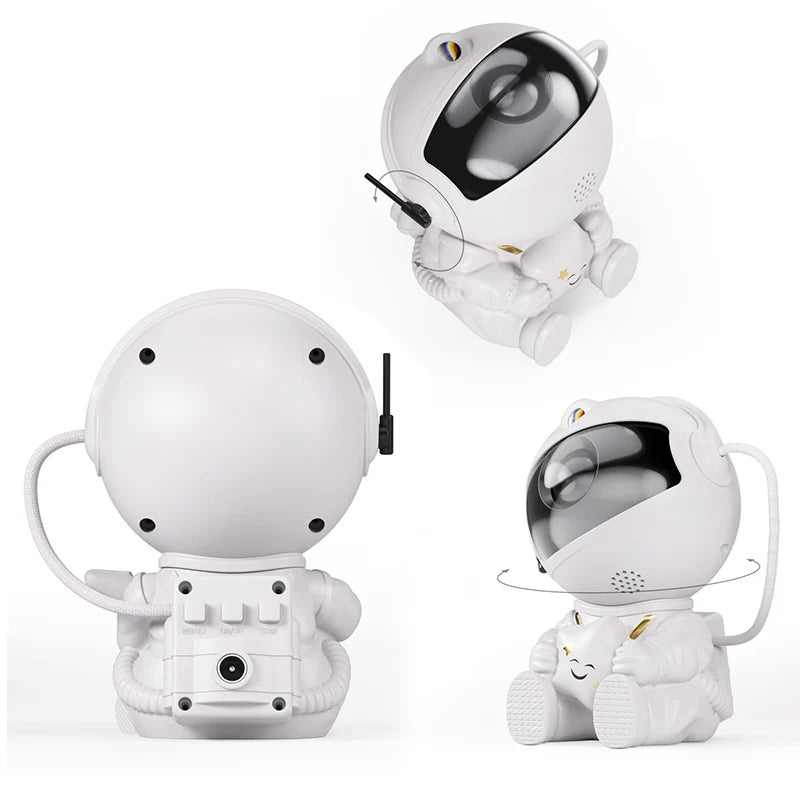 Astronaut Galaxy Projector LED Night Light – Starry Sky Atmosphere Lamp for Bedroom and Home Desktop Decoration