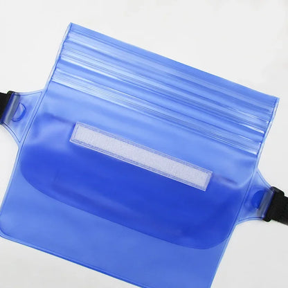 Large Transparent Underwater Dry Bag : 3-Layer High Waterproof Sealing Swimming Pouch for iPhone & Mobile Phones