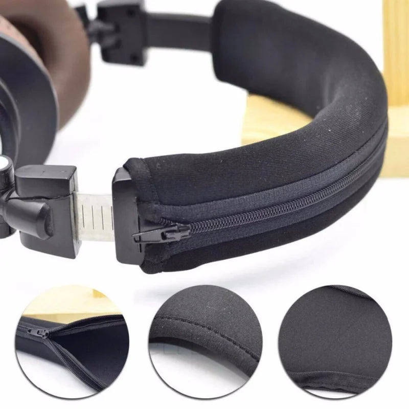 Zipper Headphone Protector Sleeve: Cushion Pad Headband for Audio Technica ATH MSR7 M50X M40X M30 M20X - Extend the Life of Your Headphones