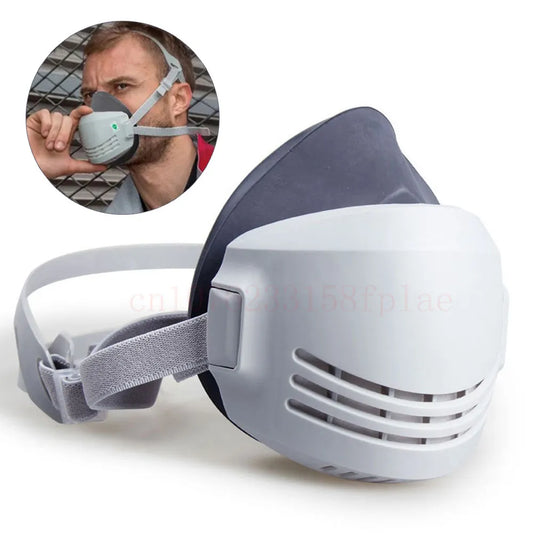 Dust Mask with 20pcs Filter Cotton - Half Face Respirator, Dust-Proof, Anti Industrial Construction Dust, Haze Fog Safety Gas Mask