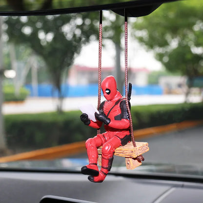 Marvel Deadpool Car Rearview Mirror Pendant – Mini Model Action Figure | New Hot Christmas Gift for Deadpool Fans