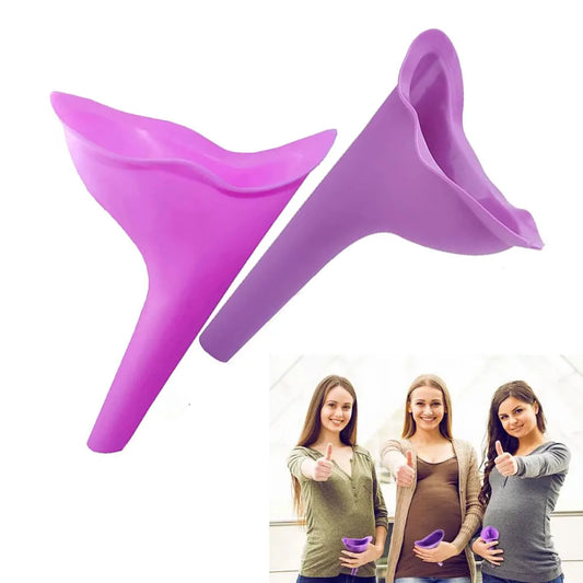 Portable Female Urinal - New Design for Outdoor Travel, Camping, and Emergencies - Soft Silicone Stand-Up Urination Device for Women