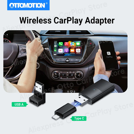 Mini Wireless CarPlay Adapter – 2024 Dongle for WiFi and Bluetooth Connectivity, Easy Plug and Play Car Accessory