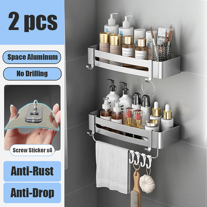 Shower Corner Shelf Caddy - No Drill Rust-Proof Organizer for Bathroom, Corner Wall Shelf and Shampoo Holder