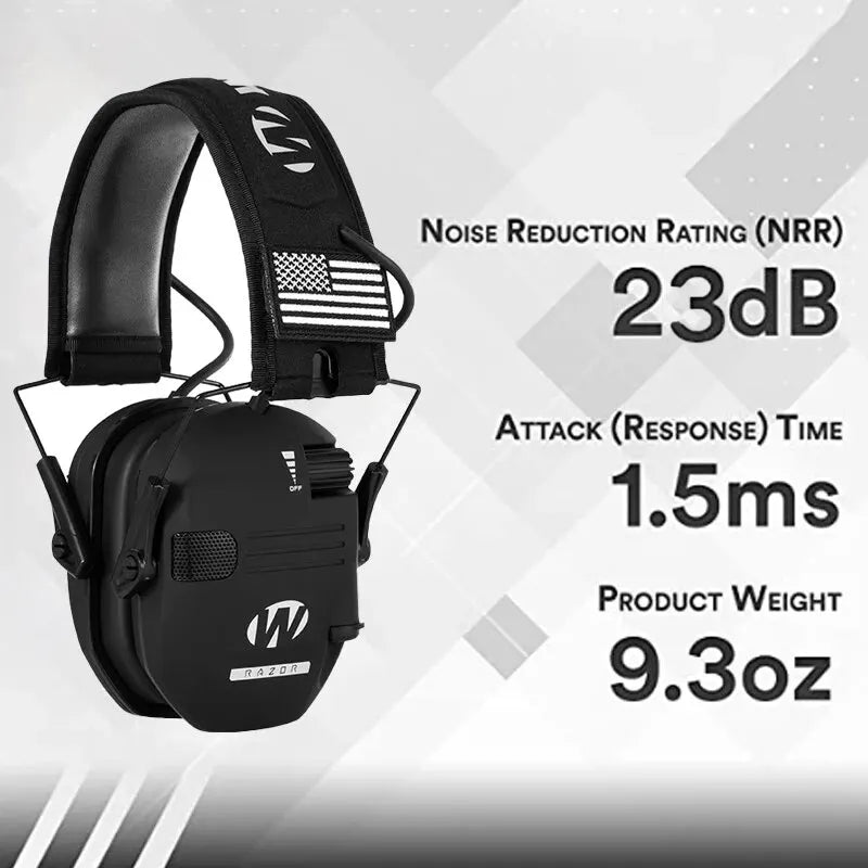 Original Military Tactical Electronic Shooting Earmuffs - Outdoor Hunting Sound Pickup, Noise Reduction, Hearing Protection Headset