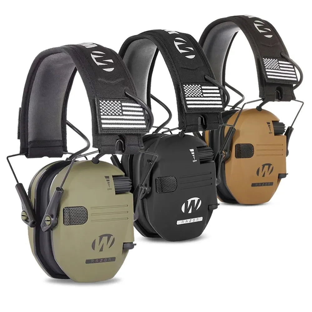 Original Military Tactical Electronic Shooting Earmuffs - Outdoor Hunting Sound Pickup, Noise Reduction, Hearing Protection Headset