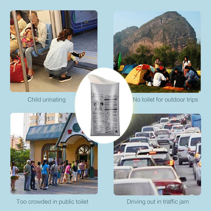 Disposable Outdoor Emergency Urine Bags | 4-20PCS 600ml Portable Urinal Bag | Travel Mobile Toilet for Male, Female, and Baby | Vomiting Bag