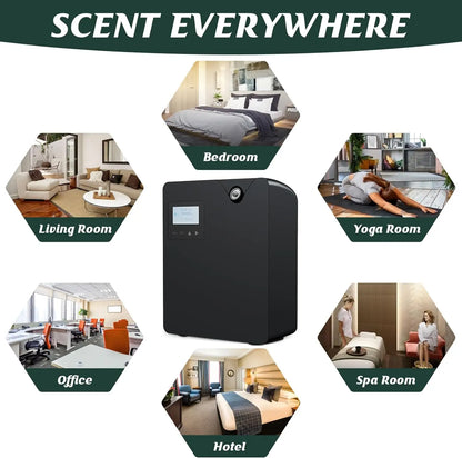 Home Scent Air Machine – Waterless Essential Oil Diffuser with Smart Cold Air Technology, Bluetooth & WiFi Aromatherapy