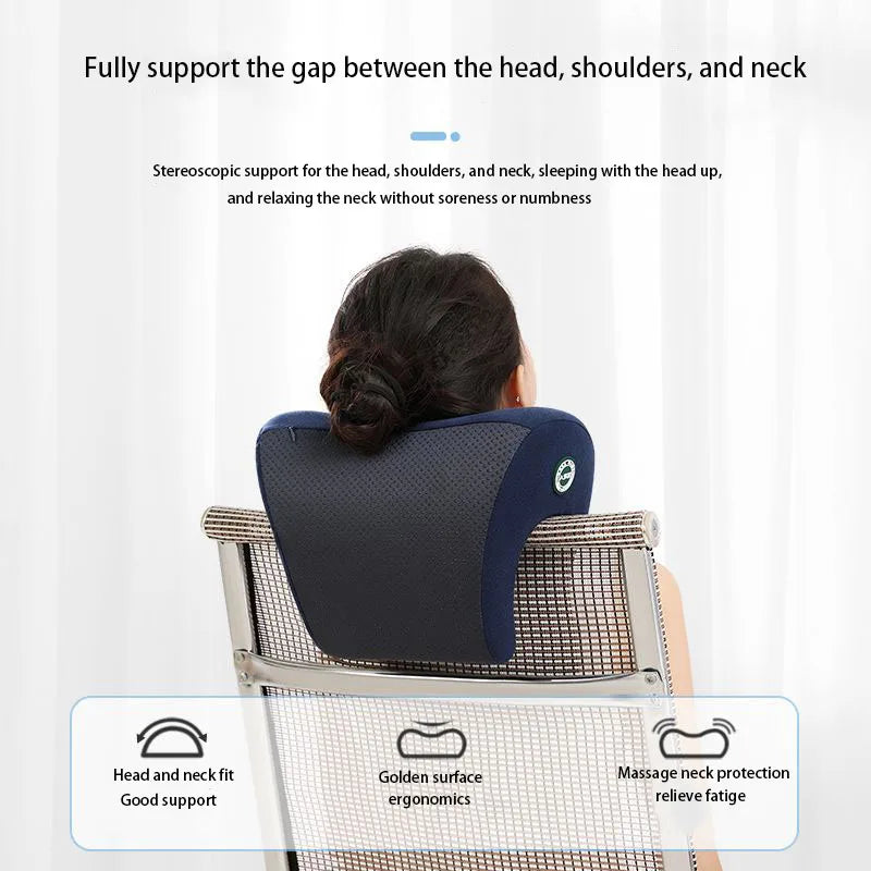 Memory Foam Neck Support Pillow – Orthopedic Rest for Office, Lunch Break, Travel, and Desk Naps, Ideal Headrest for Students