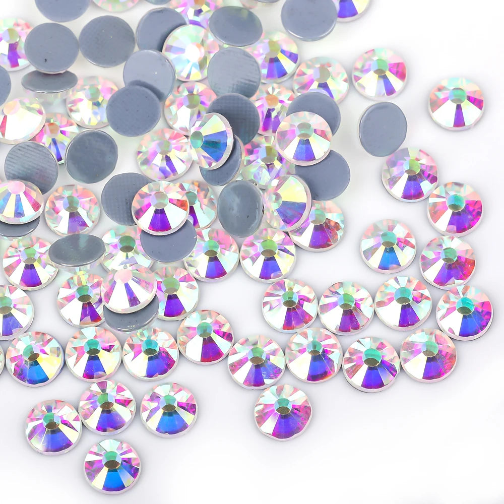 Top Quality Better DMC Clear Hotfix Rhinestones: Super Bright Glass Strass Iron On Crystal Hotfix for Fabric Garments