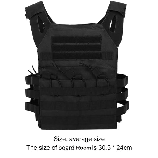 Tactical Vest Waterproof Body Armor - Lightweight JPC Molle Plate Carrier, Outdoor Hunting and Security Gear for CS Game and Jungle Use