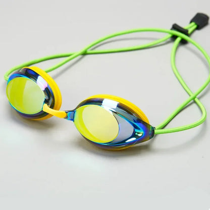 New Swimming Goggles with Bright Color Electroplated Rope Head - Waterproof and Anti-fog Outdoor Glasses for Adults