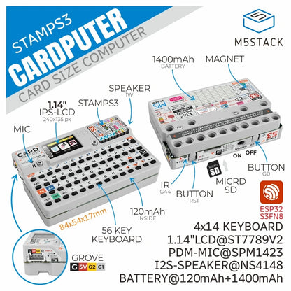 M5Stack Official Cardputer Kit with M5StampS3: Compact Computing Solution