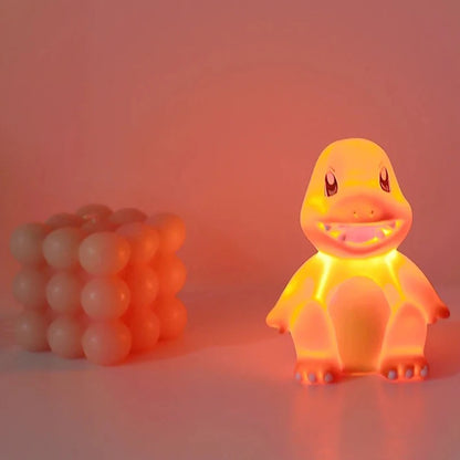 10 Piece Pokemon Night Light Set: Pikachu, Gengar, Charizard, Psyduck, Squirtle - Soft Glowing Bedside Lamps for Kids