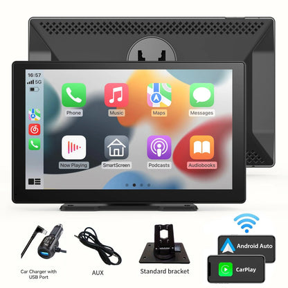 Universal Portable CarPlay Screen - Wireless Car Stereo with Android Auto, Car Touchscreen for All Cars