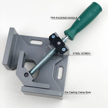 Woodworking Right Angle Fixing Clip Clamp Holder - 90 Degree Welding Corner for Photo Frames, Glass, Furniture - Handy Hand Tool