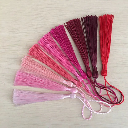 100pcs Polyester Silk Tassel Fringe - 13cm Cotton Tassels Trim for Sewing, Curtains, DIY Wedding Decoration