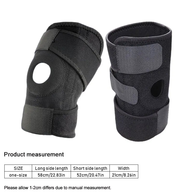 Breathable Adjustable Knee Brace with Side Stabilizers - Ideal Support for Sport Training and Knee Pain Relief