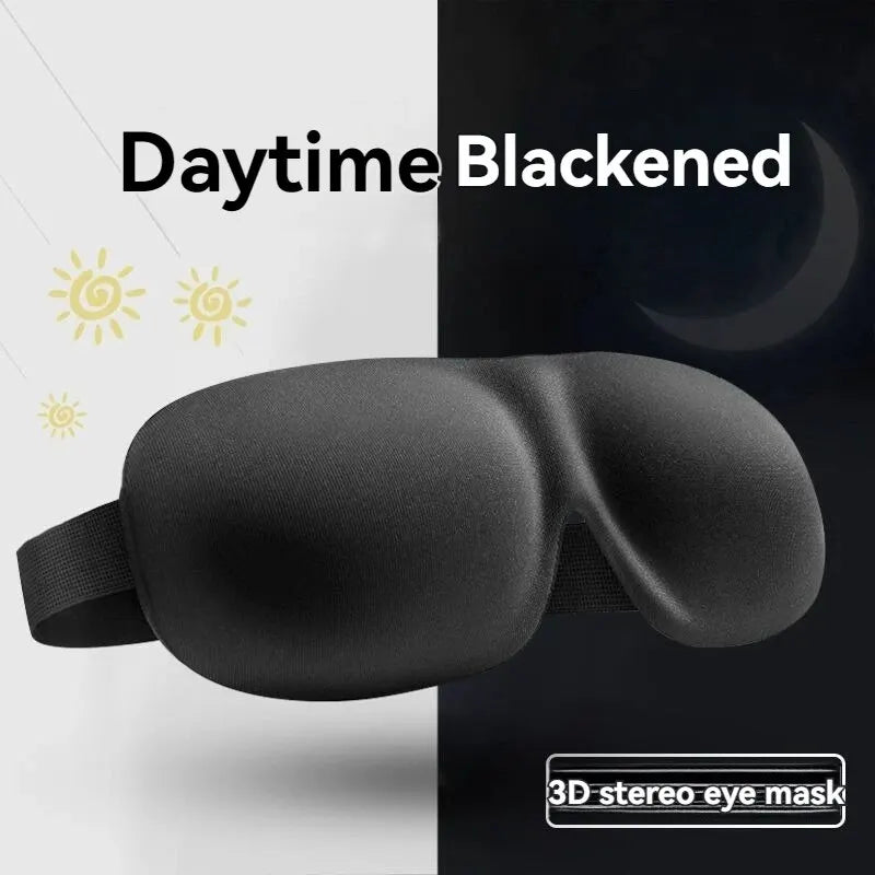 3D Non-Marking Eye Mask - Simple Solid Color Blackout Sleep Mask for Students and Lunch Breaks