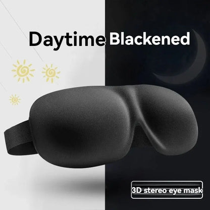 3D Non-Marking Eye Mask - Simple Solid Color Blackout Sleep Mask for Students and Lunch Breaks