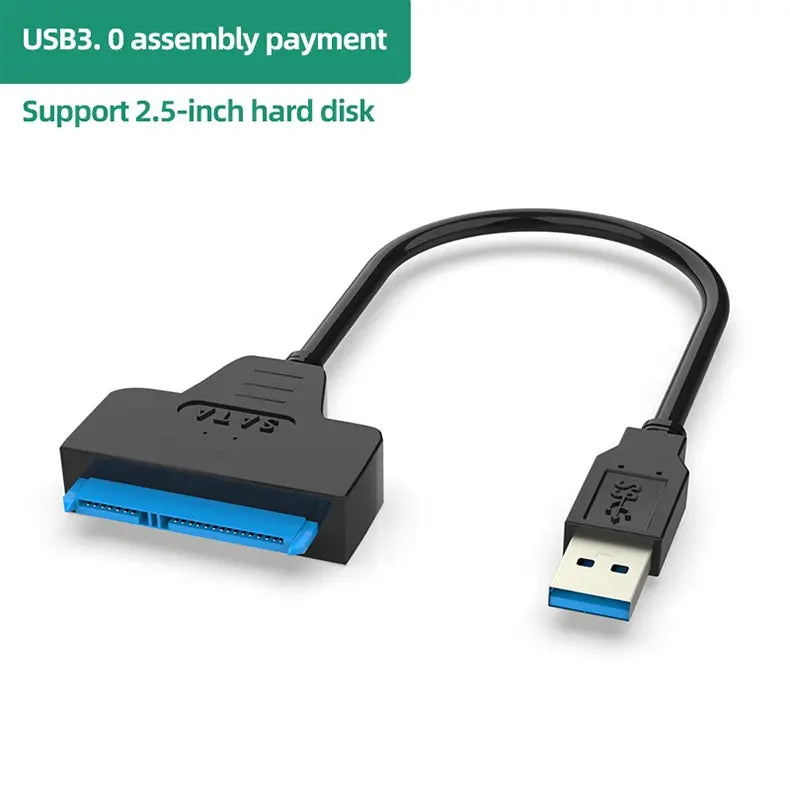 2.5 Inch Hard Disk Adapter Cable USB - Easy Drive Cable SATA22 Pin String Oral Line for Hard Drive