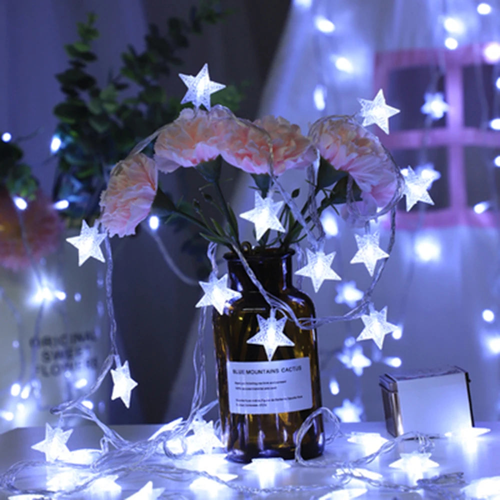 LED Star String Lights – Battery and  USB Powered Fairy Lights for Christmas, Weddings, and Parties – Available in 1.5m, 3m, 6m, 10m