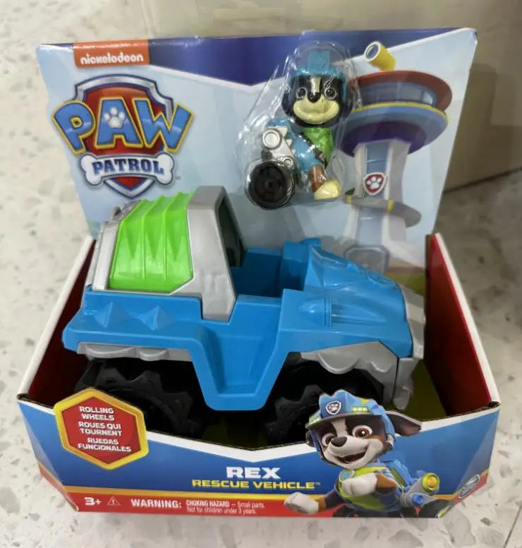 Original Paw Patrol Action Figures - 10 Vehicles with Ryder, Tracker, Everest, Chase, Rex, Skye, Rocky, Marshall and Zuma, Perfect Birthday Gift Toy