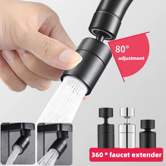 360° Rotary Kitchen Faucet Spray Head Filter: Splash-Proof Adapter with 2 Adjustable Modes - Sink Faucet Aerator