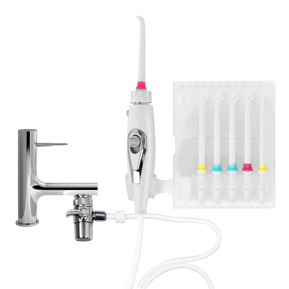 Dental SPA Faucet Tap Oral Irrigator - Water Flosser Toothbrush Irrigation Switch Jet - Family Teeth Cleaning Solution