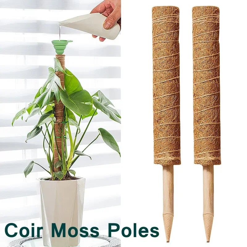 Bendable Moss Coir Pole: Support for Climbing Plants, Indoor & Outdoor Flower Decor - Garden Courtyard Essential