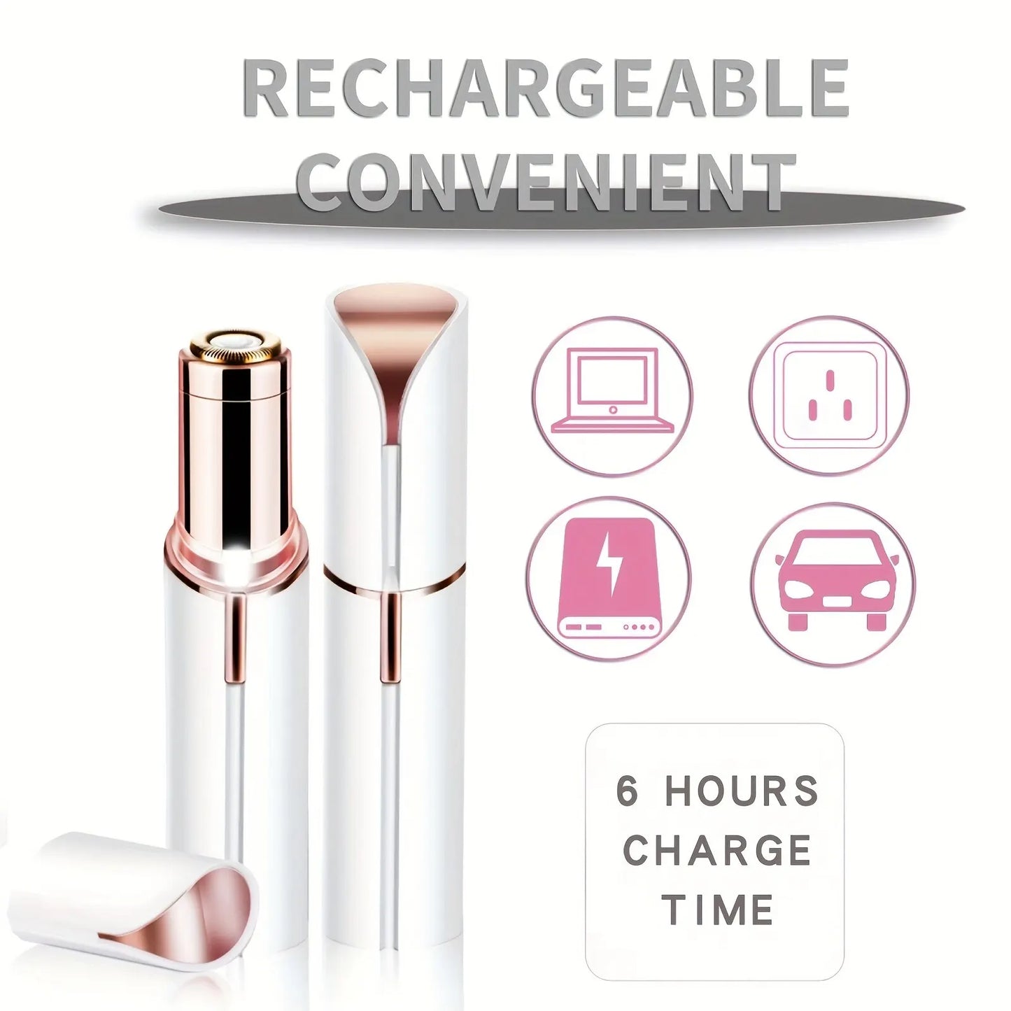 Portable Lipstick Shaped Electric Hair Remover for Women - Painless and Effective Facial Hair Removal Razor Shaver Tool for Home Use