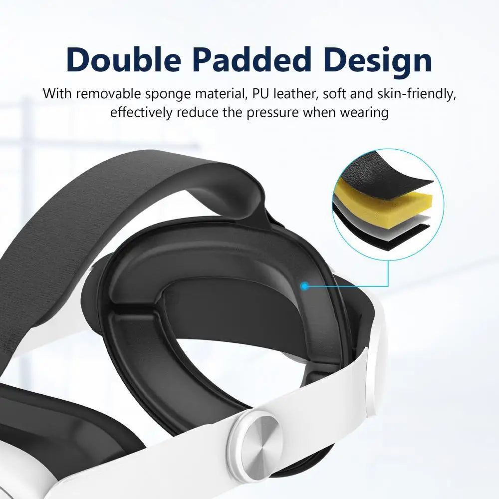 Upgrade Adjustable Head Strap for Quest 3: Replacement Headband Elite Strap Headwear for Oculus Quest 3 VR Accessories